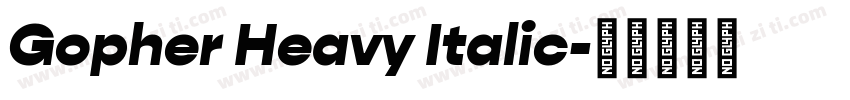 Gopher Heavy Italic字体转换